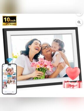 Dragon Touch Digital Picture Frame WiFi 10 inch IPS Touch Screen 32 GB Storage